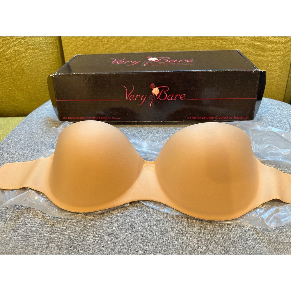 Very Bare by Sassybax Backless Strapless Adhesive Bra Nude Cup Size C RN114389 - Picture 1 of 5